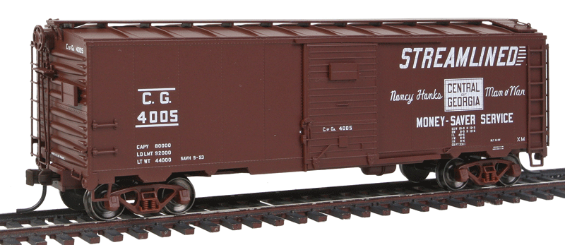 1932 ARA 40' Steel Boxcar - Ready to Run - Master(R) -- Central of Georgia #4005 (Boxcar Red, Streamlined Logo/Slogan)