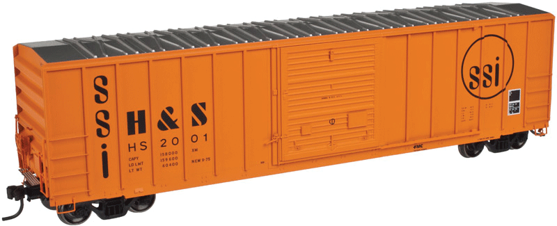 FMC 5077 Single Door Boxcar Early Version - Ready to Run - Master(R) -- Hartford & Slocomb #2001 (orange, black)