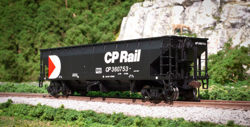 70-Ton Hart Ballast Car - Ready to Run - Master(R) -- Canadian Pacific #360753 (black, white, red, Multimark)