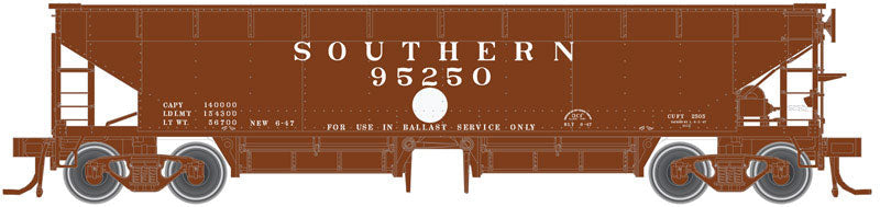 70-Ton Hart Ballast Car - Ready to Run - Master(R) -- Southern Railway #95301 (Boxcar Red, white Dot)