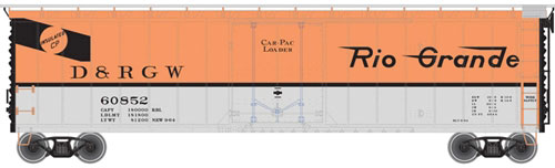 50' Plug-Door Boxcar - Ready to Run - Master(R) -- Denver & Rio Grande Western #60868 (Original Scheme, Aspen Gold, silver)