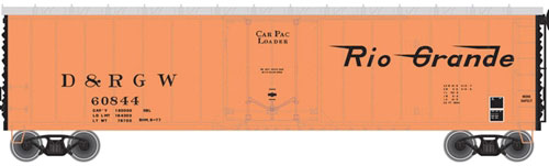 50' Plug-Door Boxcar - Ready to Run - Master(R) -- Denver & Rio Grande Western #60846 (Late Scheme, orange, Flying Grande)