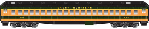 Heavyweight Single-Window Coach - Master(R) -- Great Northern #973 (Omaha Orange, Pullman Green)