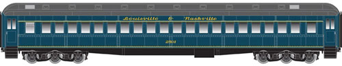 Heavyweight Single-Window Coach - Master(R) -- Louisville & Nashville #2509 (blue, black)