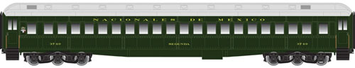 Heavyweight Single-Window Coach - Master(R) -- Nacionales de Mexico #3740 (Pullman Green, silver)