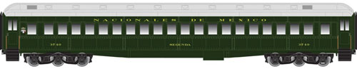 Heavyweight Single-Window Coach - Master(R) -- Nacionales de Mexico #3743 (Pullman Green, silver)