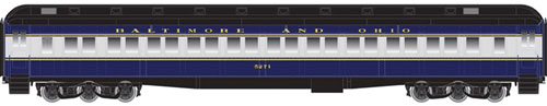 Heavyweight Paired-Window Coach - Master(R) -- Baltimore & Ohio #5271 (blue, gray, black)