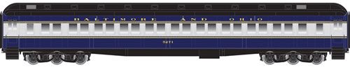 Heavyweight Paired-Window Coach - Master(R) -- Baltimore & Ohio #5298 (blue, gray, black)