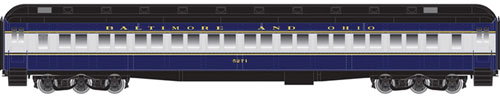 Heavyweight Paired-Window Coach - Master(R) -- Baltimore & Ohio #5340 (blue, gray, black)