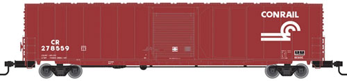 ACF 60' Single-Door Auto Parts Boxcar - Ready to Run -- Conrail #278559 (Boxcar Red, white)