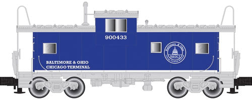 Extended-Vision Caboose - Ready to Run - Master(R) -- CSX #900433 (Chicago Terminal Scheme, blue, silver)