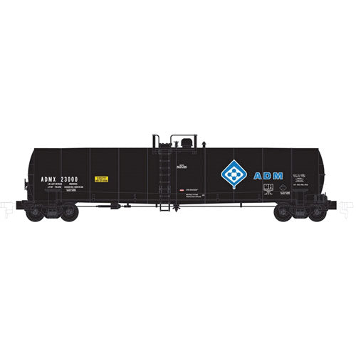 ACF 23,500 Gallon Tank Car - Ready to Run -- Archer-Daniels-Midland #23099 (black, Molecule Logo)