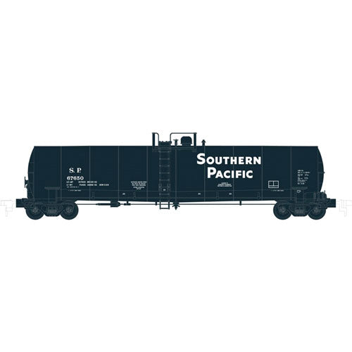 ACF 23,500 Gallon Tank Car - Ready to Run -- Southern Pacific #67655 (black, Large Sans Serif Lettering)