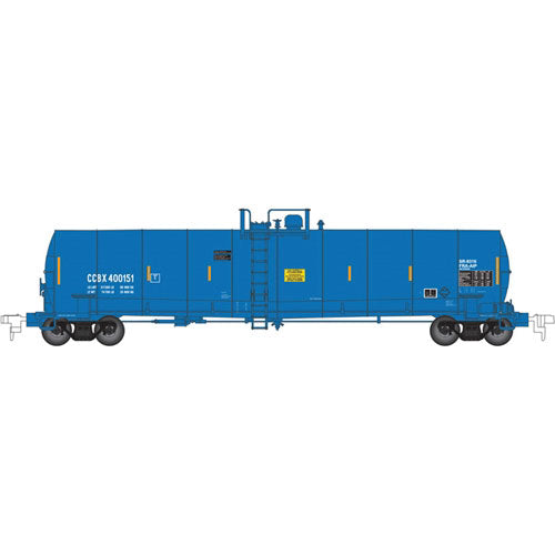 ACF 23,500 Gallon Tank Car - Ready to Run -- Union Carbide CCBX #400151 (blue, yellow Conspicuity Marks)
