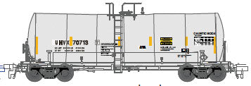 17,600 Gallon Corn Syrup Tank Car - Cargill Style - Master -- Univar Canada, Ltd. UNVX #70737 (gray, yellow Conspicuity Marks)
