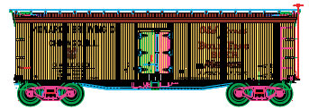40' Wood Reefer - Ready to Run - Master(R) -- Monarch Brewing Company GARE #9904 (yellow, Boxcar Red, red)