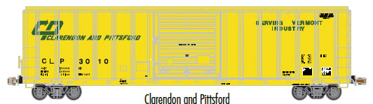 FMC 5077 Single Door Boxcar Early Version - Ready to Run - Master(R) -- Clarendon & Pittsford #3023 (yellow, green)