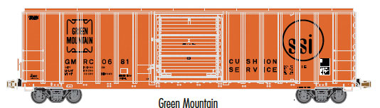 FMC 5077 Single Door Boxcar Early Version - Ready to Run - Master(R) -- Green Mountain #618 (orange, black)