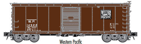 USRA Steel Rebuilt Boxcar - Ready to Run - Master(R) -- Western Pacific #14505 (Boxcar Red, black, white, Feather River Logo)
