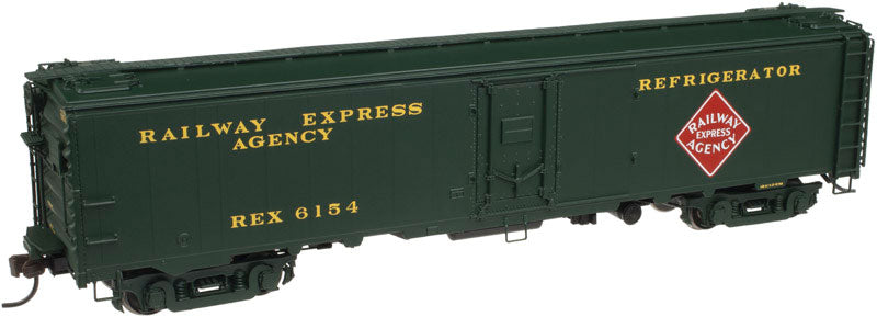 ACF/REA Steel Express Reefer - Ready to Run - Master(R) -- Railway Express Agency #6533 (Mid-1950s, dark green, gold, red, white)