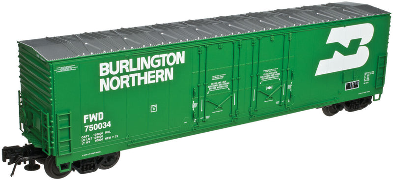Evans 53' Double Plug-Door Boxcar - Master(R) -- Burlington Northern #750022 (Cascade Green, white; Large Logo)