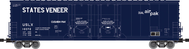 Evans 53' Double Plug-Door Boxcar - Master(R) -- States Veneer #10372 (blue)