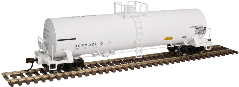 ACF 17,360-Gallon Chlorine Tank Car - Ready to Run - Master(R) -- Dow Chemical DOWX #80010 (gray)