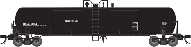 GATX 20,700-Gallon Tank Car - Ready to Run - Master(R) -- Relco Tank Line RTLX #2048 (black)