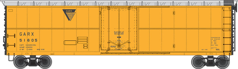 GARX Insulated 50' Boxcar (Reefer) - Ready to Run - Master(R) -- General American GARX #50627 (yellow, black, silver)