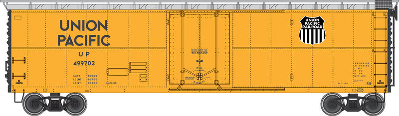 GARX Insulated 50' Boxcar (Reefer) - Ready to Run - Master(R) -- Union Pacific #499702 (yellow, black, silver)