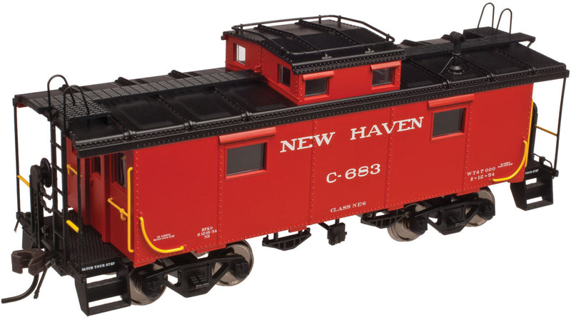 NE-6 Caboose - Ready to Run - Master(R) -- New Haven #C-707 (red, black)