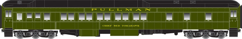 Heavyweight Pullman 10-1-1 Sleeper - Ready to Run - Master(R) -- Pullman "Chief Red Tomahawk" (Pullman Green, black)