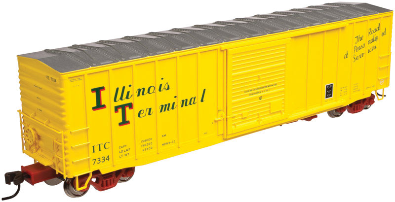 ACF Precision-Design Rib-Side 50' Boxcar - Ready to Run - Master(R) -- Illinois Terminal #7342 (yellow, green, red)