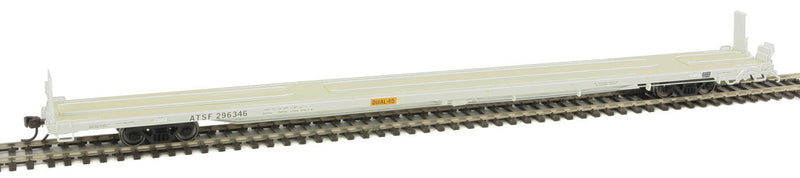ACF 89' 4" Intermodal Flatcar - Ready to Run -- Santa Fe #296346 (white, Dual 45)