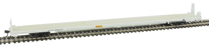 ACF 89' 4" Intermodal Flatcar - Ready to Run -- Santa Fe #296427 (white, Dual 45)