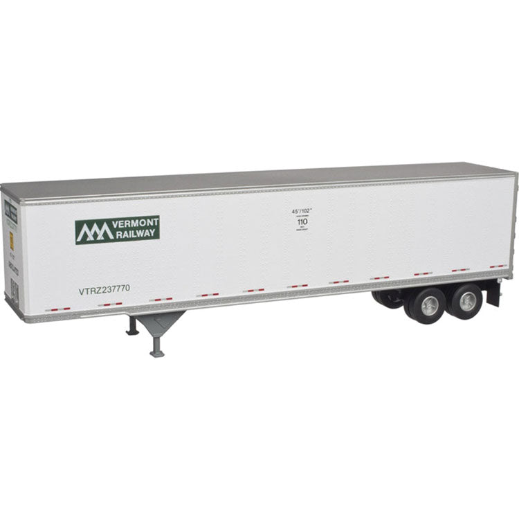 Pines 45' Trailer - Assembled -- Vermont Railway #237770 (white, green)