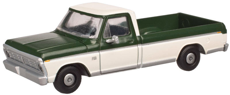 1973 Ford F-100 Pickup Truck - Assembled -- Mallard Green, Wimbledon White
