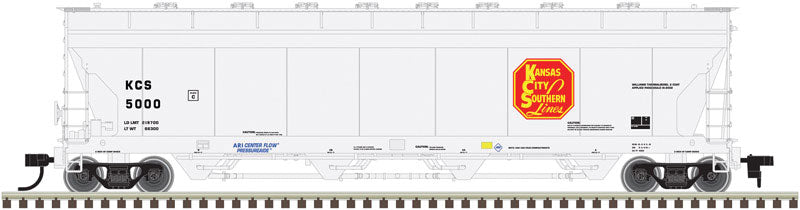 Pressureaide Centerflow Hopper - Ready to Run - Master(R) -- Kansas City Southern #5012 (white, red, yellow)