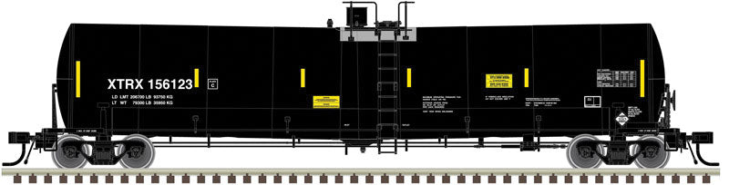 Trinity 25,500-Gallon Tank Car - Ready to Run - Master(R) -- First Union Rail XTRX #156123 (black, yellow Conspicuity Marks)