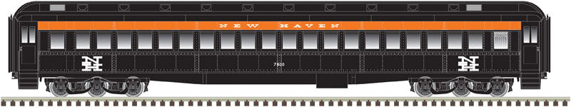 Heavyweight Single-Window Coach - Ready to Run - Master(R) -- New Haven #7824 (black, vermillion, white NH Logo)