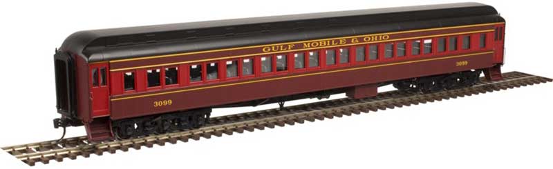 Heavyweight Paired-Window Coach - Ready to Run - Master(R) -- Gulf, Mobile & Ohio #3096 (maroon, red, black)