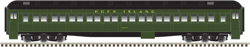 Heavyweight Paired-Window Coach - Ready to Run - Master(R) -- Rock Island #2840 (Pullman Green, black)