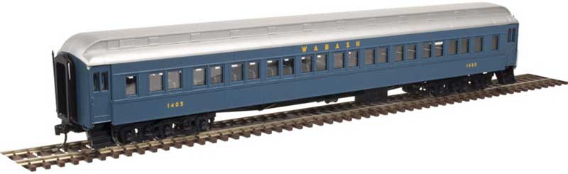 Heavyweight Paired-Window Coach - Ready to Run - Master(R) -- Wabash #1402 (blue, gray)