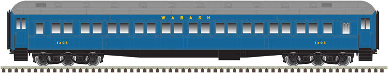 Heavyweight Paired-Window Coach - Ready to Run - Master(R) -- Wabash #1404 (blue, gray)