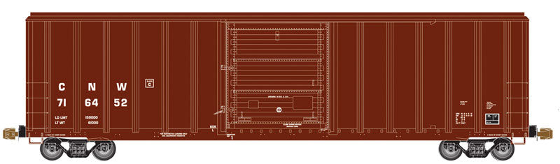 FMC 5347 Single-Door Boxcar - Ready to Run -- Chicago & North Western UP #716158 (Boxcar Red)