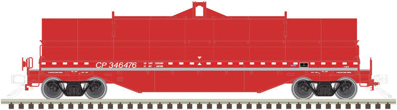 42' Coil Steel Car w/Fishbelly Side Sill - Ready to Run - Master(R) -- Canadian Pacific #346476 (red, white, Reporting Marks Only)