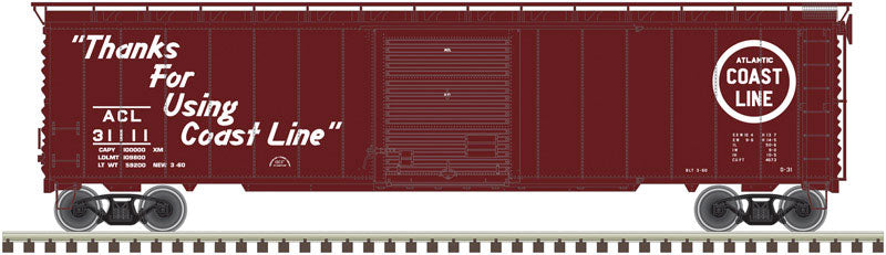 Postwar 50' Single-Door Boxcar - Ready to Run - Master(R) -- Atlantic Coast Line #31470 (Boxcar Red, Circle Logo, Thanks Slogan)