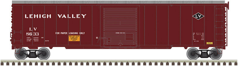 Postwar 50' Single-Door Boxcar - Ready to Run - Master(R) -- Lehigh Valley #8673 (Boxcar Red)