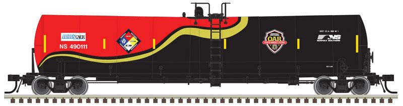 Trinity 25,500-Gallon Tank Car - Ready to Run - Master(R) -- Norfolk Southern #490911 (First Responders Scheme; black, red, gold)