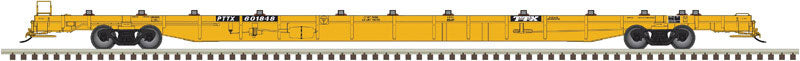 ACF 89' F89-J Flatcar - Ready to Run -- Trailer-Train #602159 (2000s Yellow)